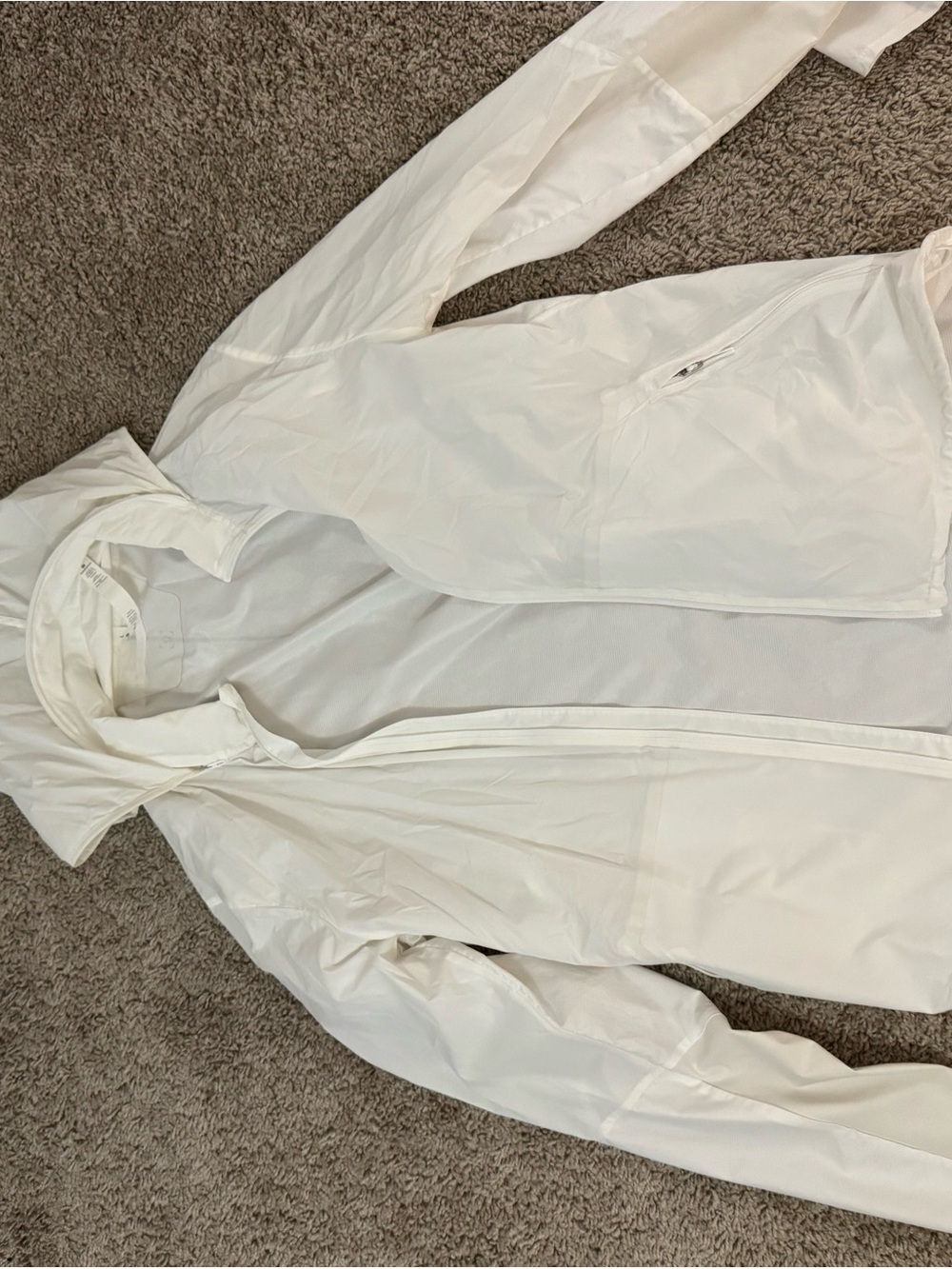 lululemon athletica White Hooded Jacket